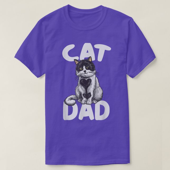 T-shirt Meilleur CAT DAD Chemise Fête des pères Kitty Dadd (Design devant)