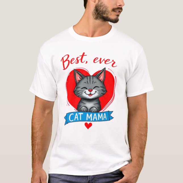 T-shirt Meilleur CAT MAMA (Devant)