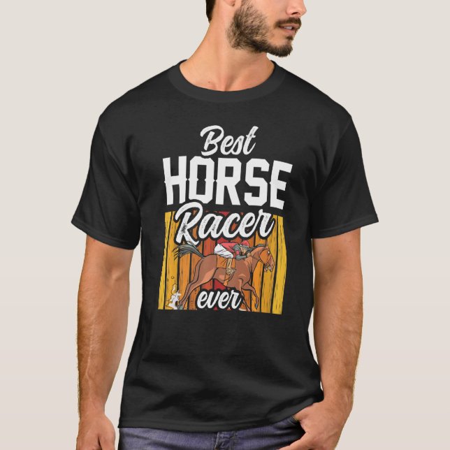 T-shirt Meilleur cavalier équestre de course de chevaux de (Devant)
