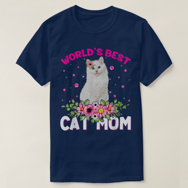 T-shirt Meilleur Chat au monde Maman Fête des Mères Drôle  (Design devant)