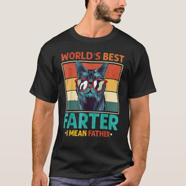 T-shirt Meilleur Chat Drôle Papa Jamais Mondes Meilleur Pl (Devant)