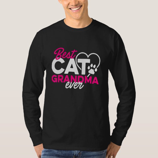 T-shirt Meilleur chat Grand-mère Chat Propriétaire de chat (Devant)