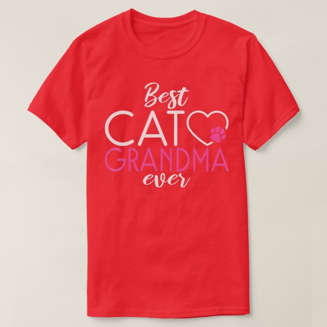 T-shirt Meilleur Chat Grand-mère Ever Kitty Chat Lover (Design devant)