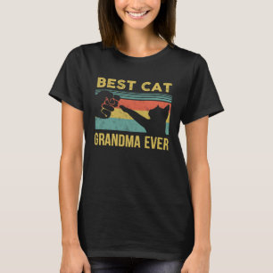 T-shirt Meilleur Chat Grand-mère Jamais Chats Vintages Bon