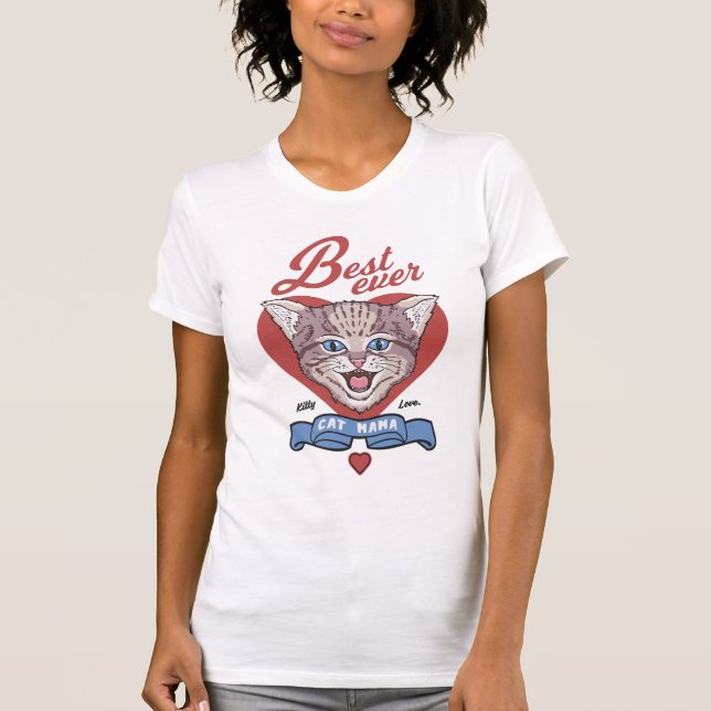 T-shirt Meilleur Chat Mama (Devant)