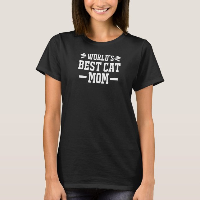 T-shirt Meilleur chat maman chat du monde (Devant)