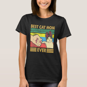 T-shirt Meilleur chat Maman Ever Rouge Headband Motheru201