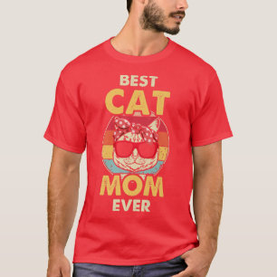 T-shirt Meilleur Chat Maman Jamais Retro Chat Vintage 