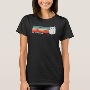 T-shirt Meilleur Chat Maman Jamais Retro Diststressé. Fluf