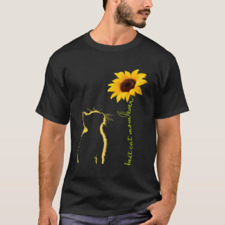 T-shirt Meilleur Chat Maman Jour Sunflower Mère Cadeaux Po