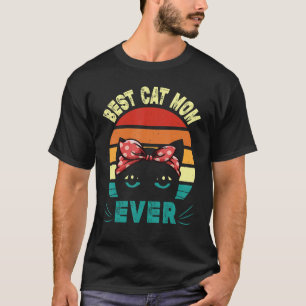 T-shirt Meilleur Chat Maman Meow Maman Meow Maman Vintage