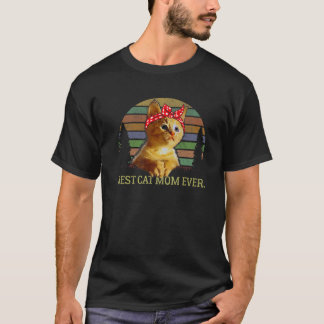 T-shirt Meilleur Chat Maman Toujours Drôle Vintage Amoureu