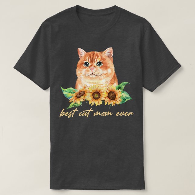 T-shirt Meilleur Chat Maman toujours mignon Amoureux de le (Design devant)