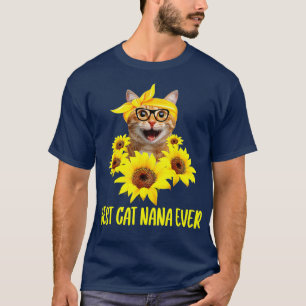 T-shirt Meilleur Chat Nana Ever Grand-Mat Tournesol Kitten
