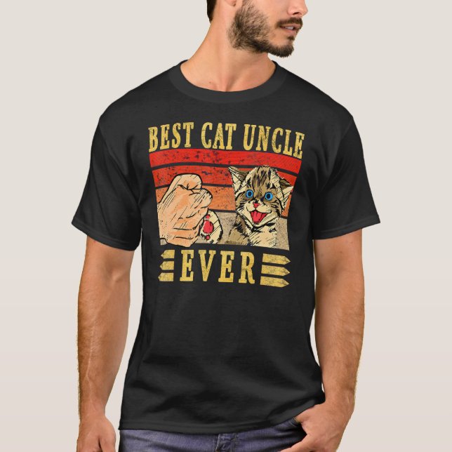 T-shirt Meilleur Chat Oncle Jamais Chats Oncle Anniversair (Devant)