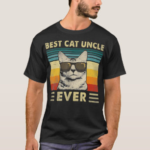 T-shirt Meilleur Chat Oncle Jamais Vintage Rétro Chat Pap
