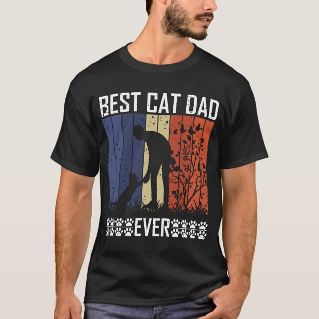 T-shirt meilleur chat papa (Devant)