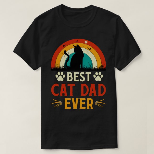 T-shirt Meilleur Chat Papa 1 (Design devant)