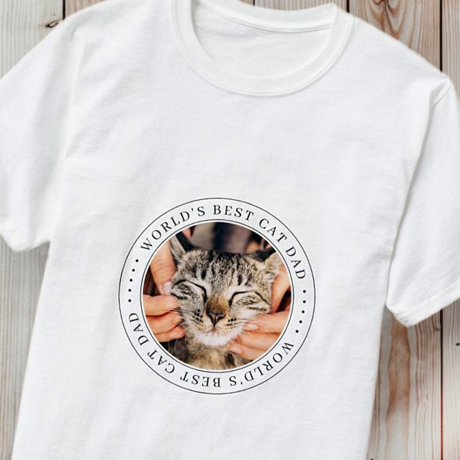 T-shirt Meilleur Chat Papa Classique Photo Simple (Créateur téléchargé)
