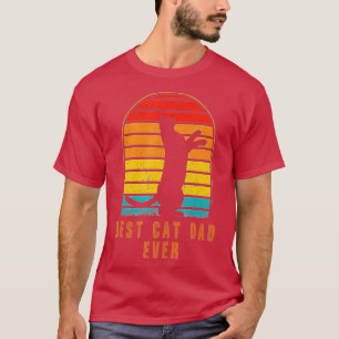 T-shirt Meilleur Chat Papa Ever Papa Fête des pères d'anni