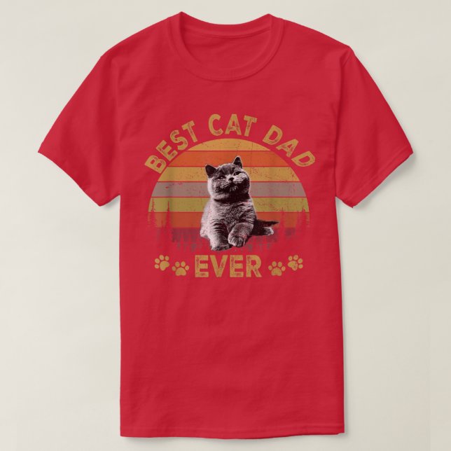 T-shirt Meilleur Chat Papa EverDrôle Chat Papa Fête du Pèr (Design devant)