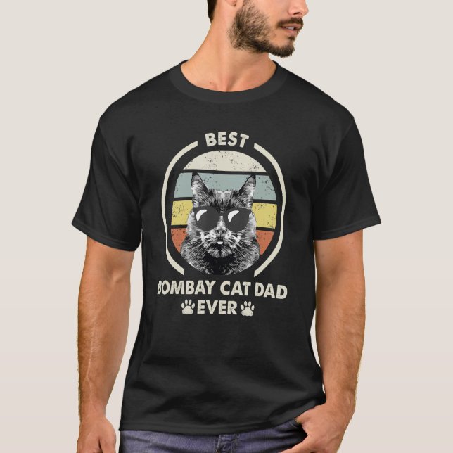 T-shirt Meilleur Chat Papa Jamais Bombay Chat 1 (Devant)