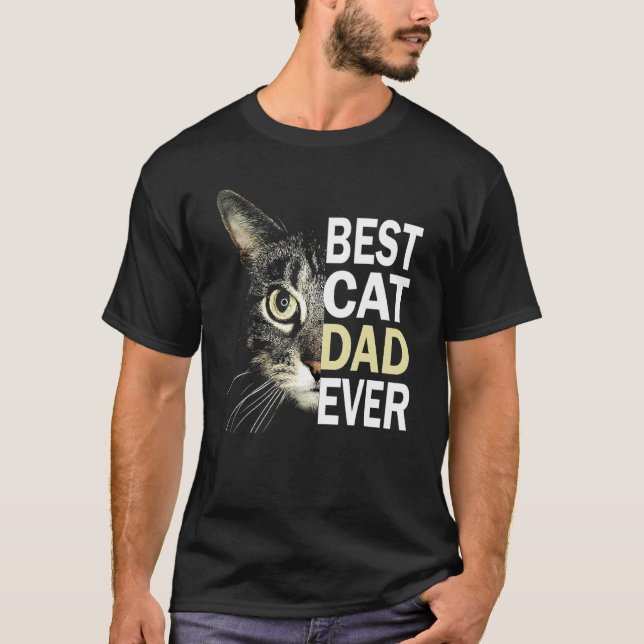 T-shirt Meilleur Chat Papa Jamais Chat Chat Papa Pères (Devant)