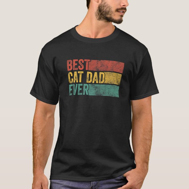T-shirt Meilleur chat papa Jamais Chat papa Amoureux des c (Devant)