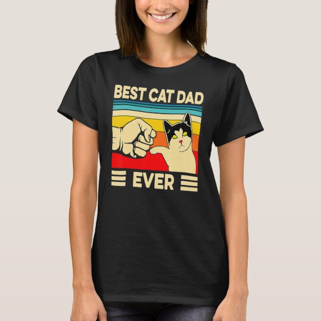 T-shirt Meilleur Chat Papa Jamais Chat Papa Père Jour 3 (Devant)
