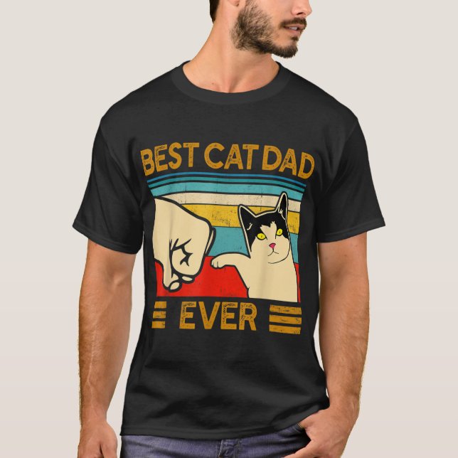 T-shirt Meilleur Chat Papa Jamais Drôle Chat Papa (Devant)