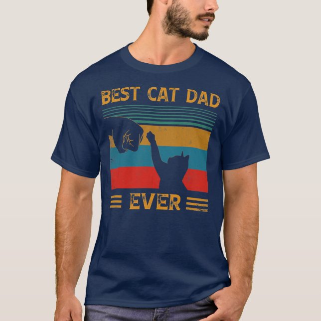 T-shirt Meilleur Chat Papa Jamais Drôle Chat Papa Père Jou (Devant)