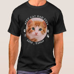 T-shirt Meilleur Chat Papa Jamais Empreintes de pattes Per<br><div class="desc">Meilleur Chat Papa Jamais... Surprenez votre chat papa préféré cette Fête des pères avec ce super mignon t-shirt photo de animal de compagnie personnalisé. Customisez ce t-shirt papa chat avec la photo préférée de votre chat, et son nom. Cette chemise de papa de chat est un must pour les amoureux...</div>