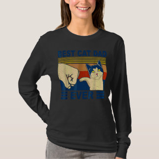 T-shirt Meilleur Chat Papa Jamais Fist Bump Chat Papa Homm