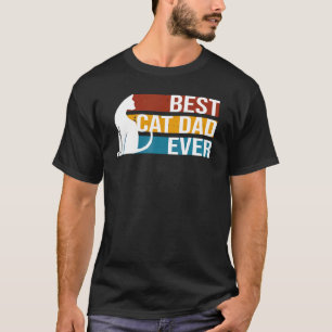 T-shirt Meilleur Chat Papa Jamais Je Vintage Retro Kitten