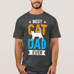 T-shirt Meilleur Chat Papa Jamais Papa Papa Père Dit Père