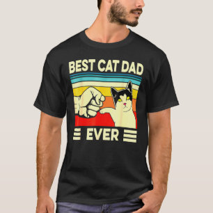 T-shirt Meilleur Chat Papa Jamais Papa Père Jour Plus Tail