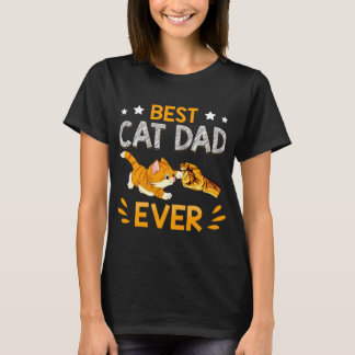 T-shirt Meilleur chat papa jamais paw poing bosse pour hom