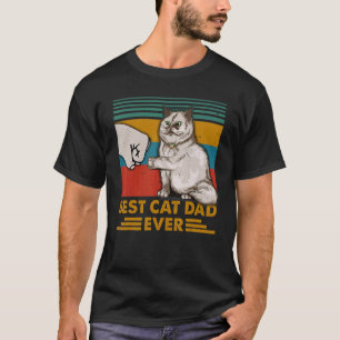 T-shirt Meilleur Chat Papa Jamais Paw Poing Pump Chat Papa