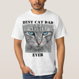 T-shirt Meilleur Chat Papa Jamais Photo Créer Votre Propre