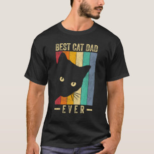 T-shirt Meilleur Chat Papa Jamais Rétro Vintage Chat Papa 