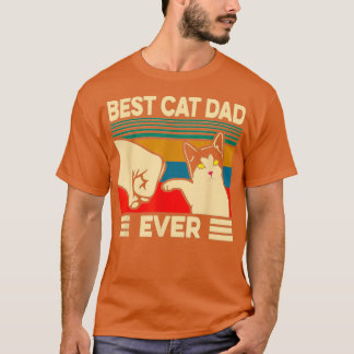 T-shirt Meilleur Chat Papa Jamais Vintage Hommes Sauter Fi