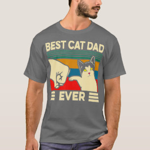 T-shirt Meilleur Chat Papa Jamais Vintage Hommes Sauter Fi