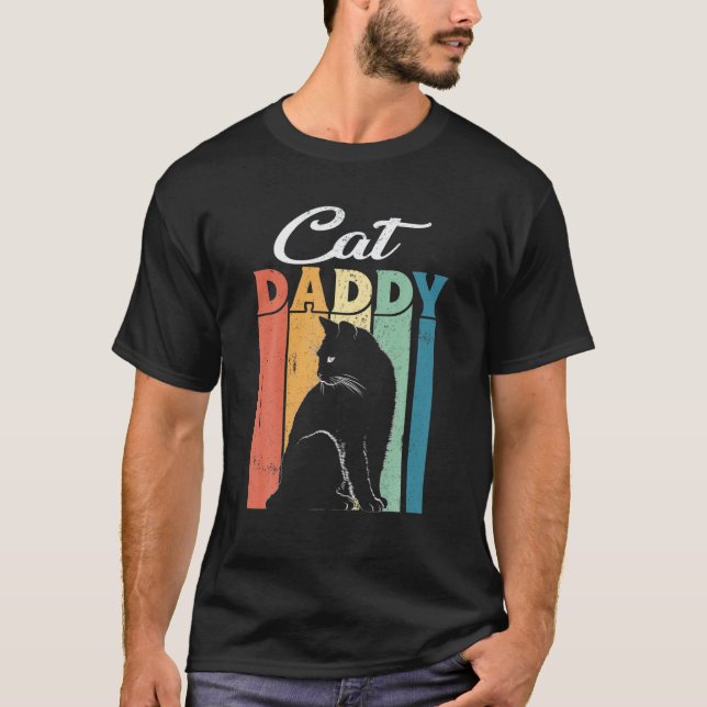 T-shirt Meilleur Chat Papa Papa Papa Papa Jamais Amoureux  (Devant)
