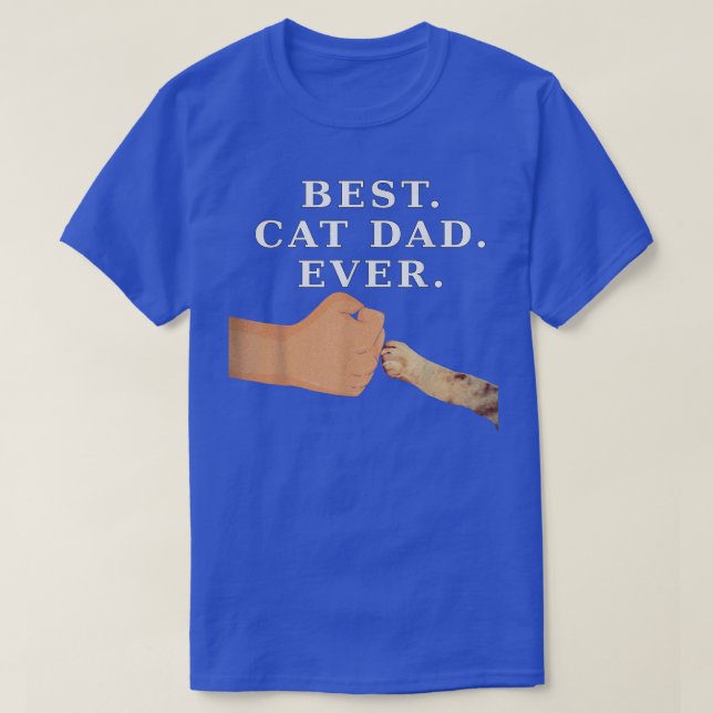 T-shirt Meilleur Chat Papa Père & Kitty Paw Poing Bump Tee (Design devant)