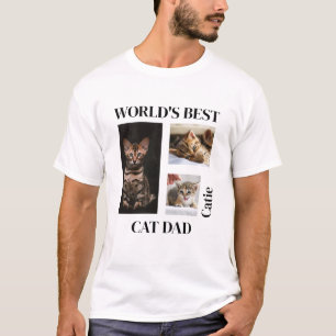 T-shirt Meilleur Chat papa personnalisé cadeau de nom pers