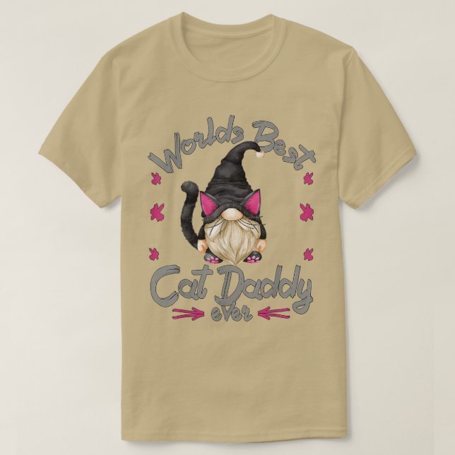 T-shirt Meilleur Chat Papa Pour Kitten Propriétaires Grand (Design devant)