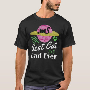 T-shirt Meilleur Chat Papa Style Jamais vintage Chat noir