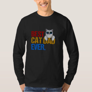 T-shirt Meilleur Chat Papa Toujours Fun Chat Propriétaire 