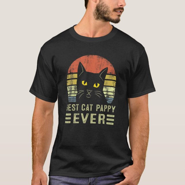 T-shirt Meilleur chat Pappy jamais encaisser ajustement Fê (Devant)