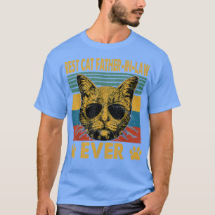 T-shirt Meilleur Chat Père En Droit Jamais Drôle Chat Papa